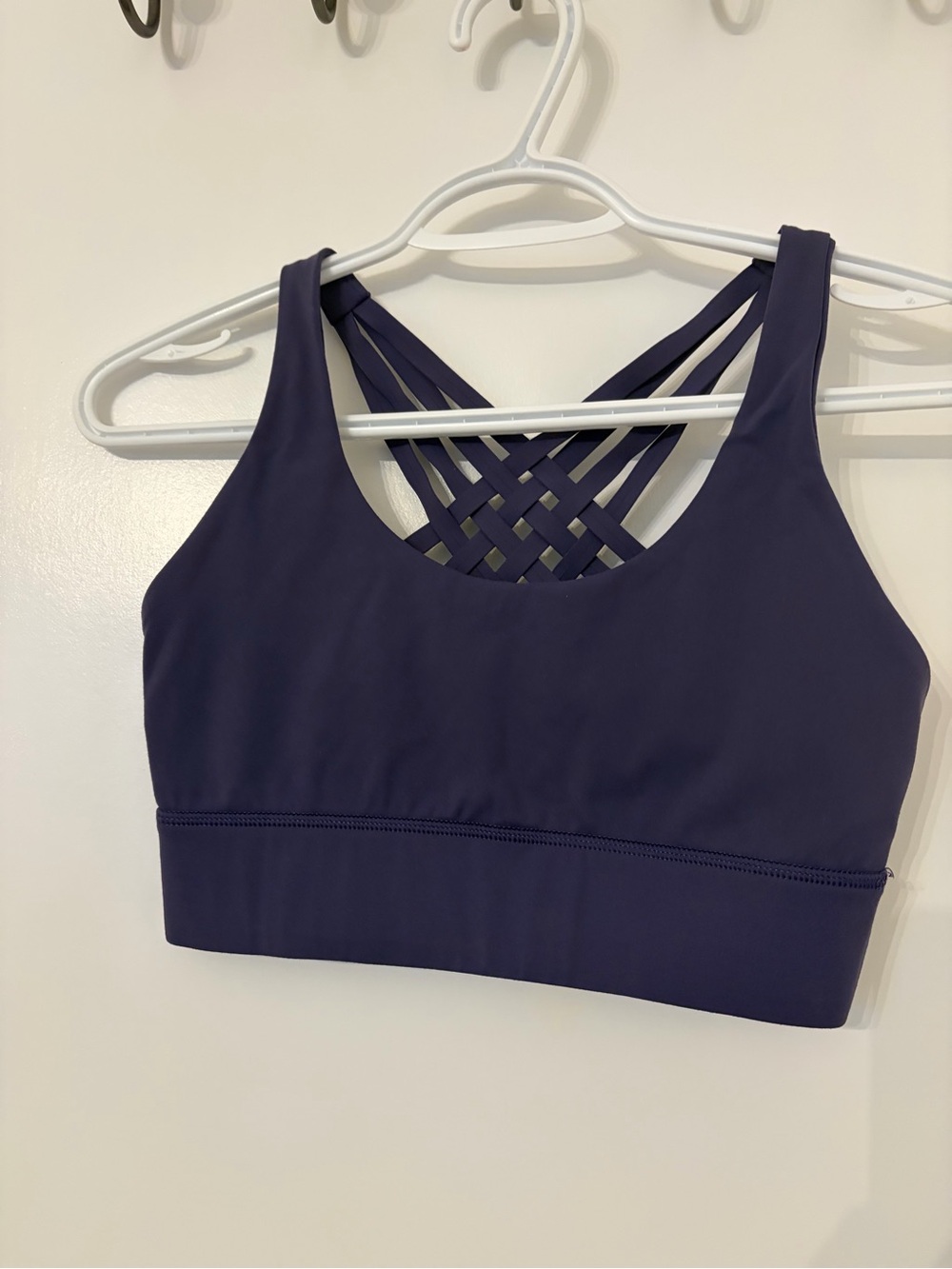 Bare Activewear Strappy Back Sports Bra - Deep Purple